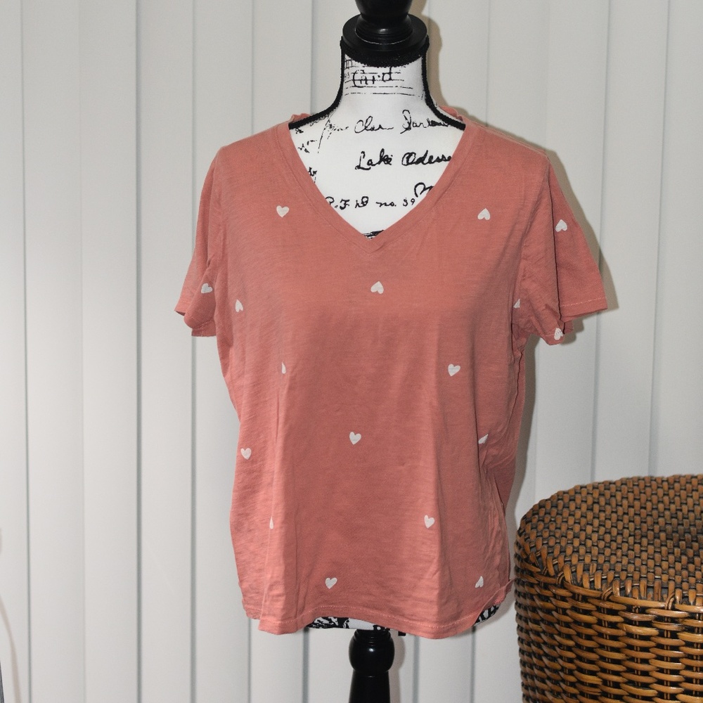 Sonoma, L, Orange with white hearts